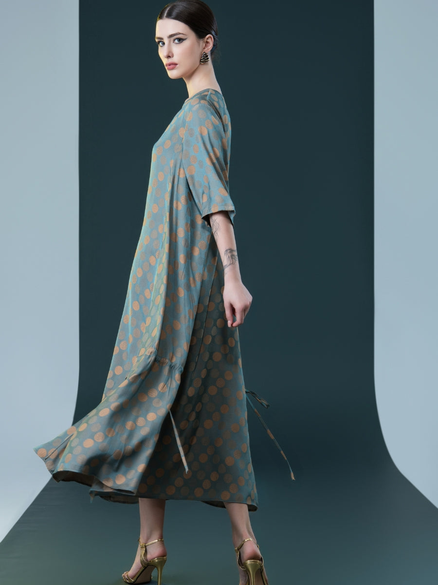 Red Polka Dot Midi Dress