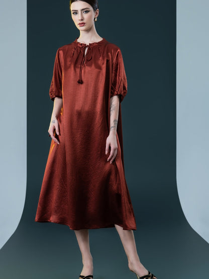 Emerald Green Satin Tunic with White Wide-Leg Pants