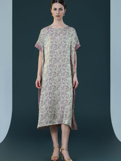 Floral Print Side-Slit Midi Dress