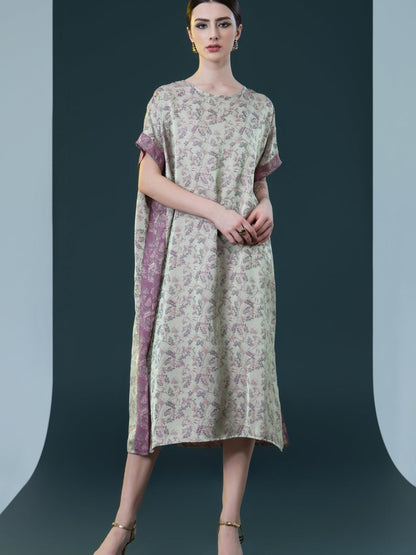 Floral Print Side-Slit Midi Dress