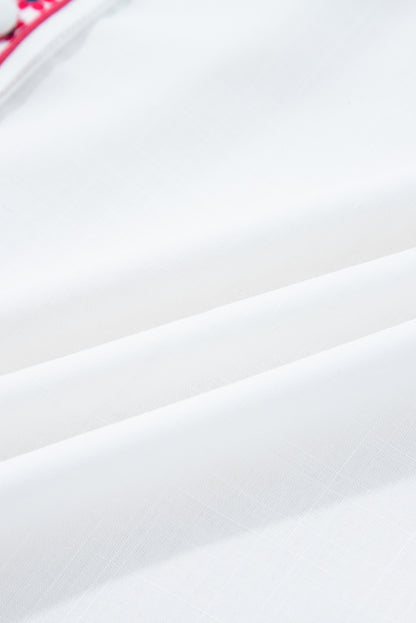 floral embroidered shirt