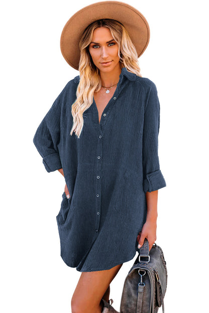 corduroy shirt dress