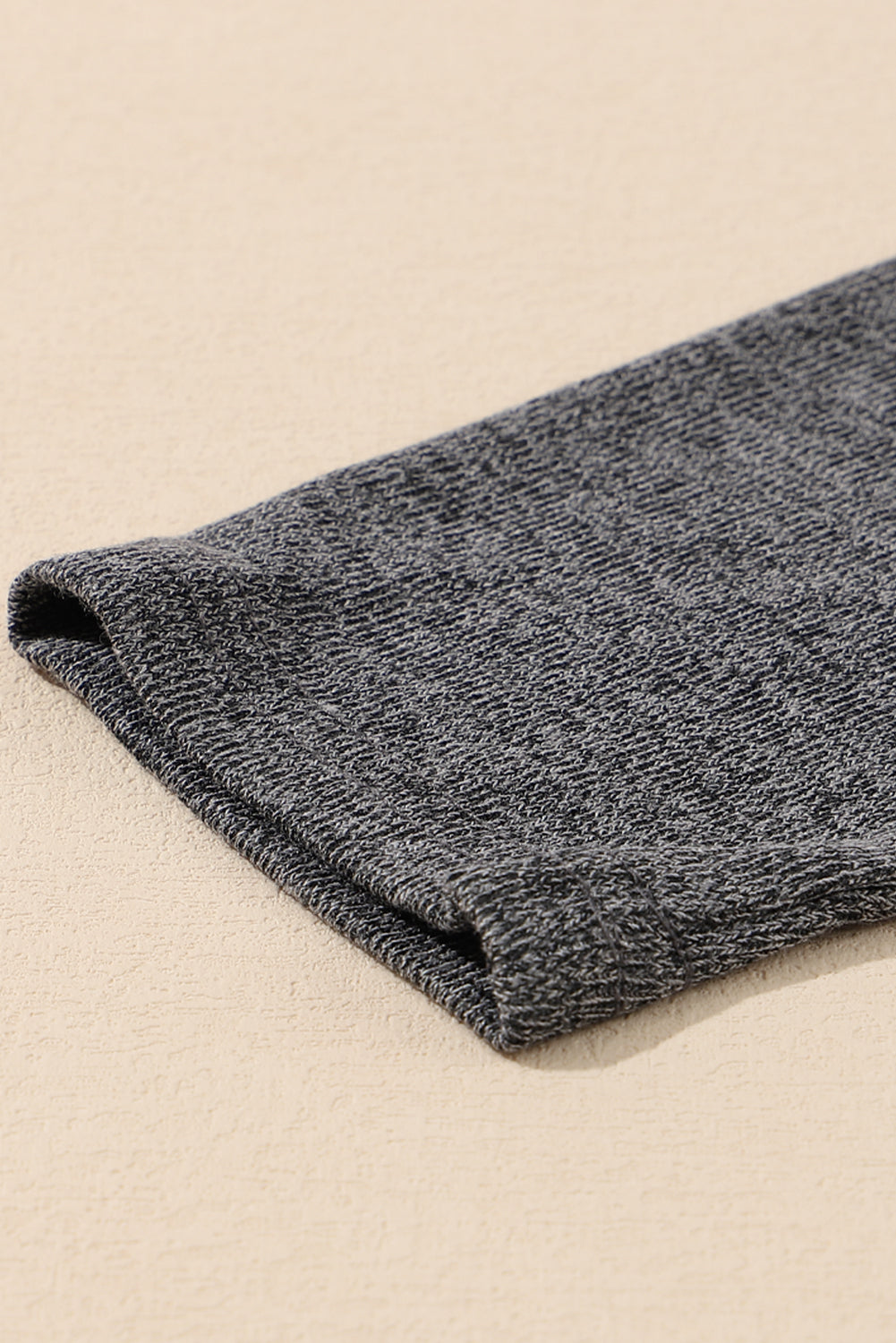 Gray Heather V-Neck Knit Cardigan with Front Pockets