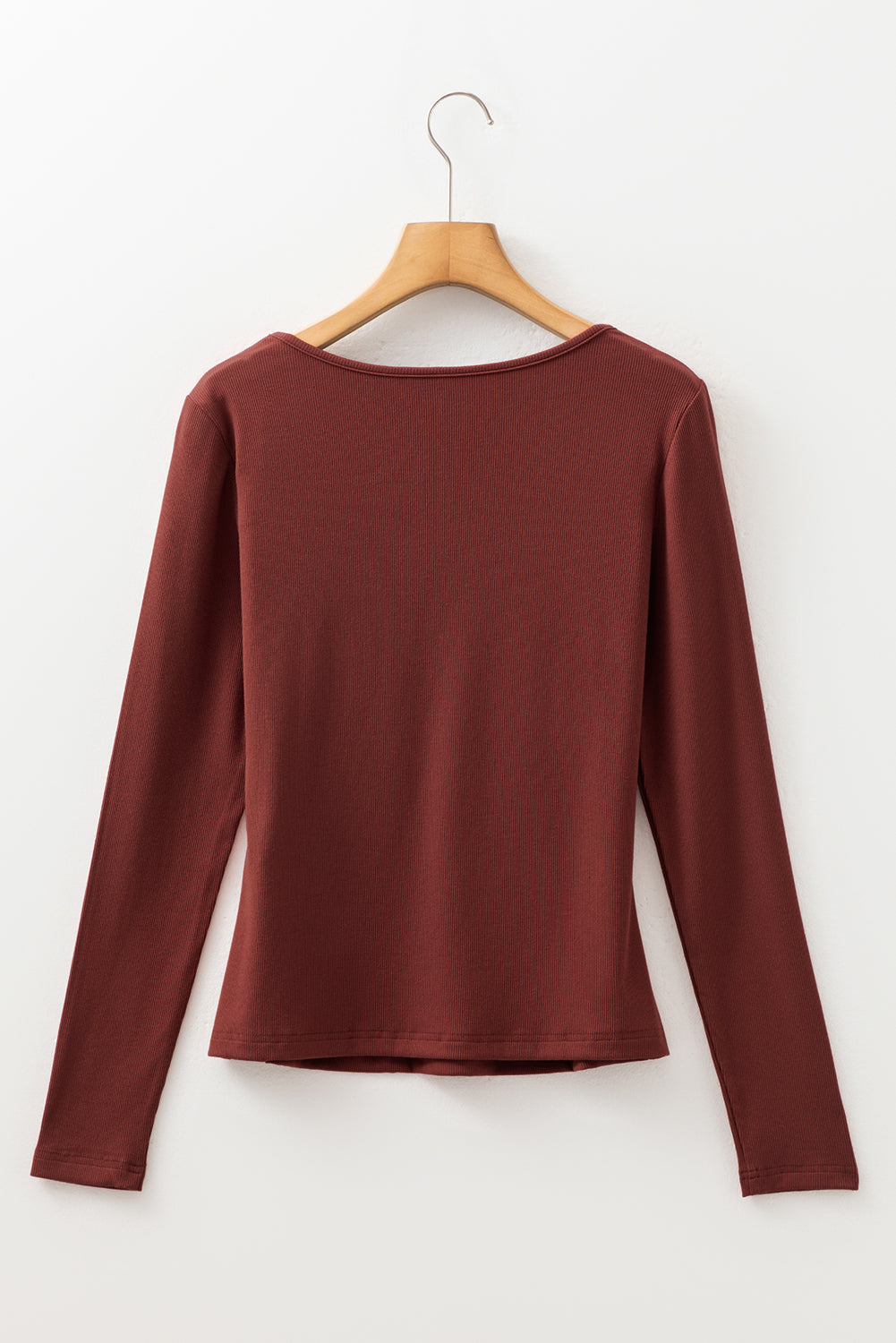 square neck long sleeve top