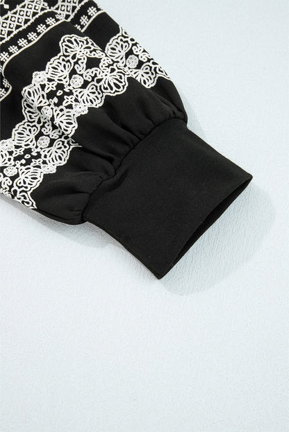 black long sleeve top