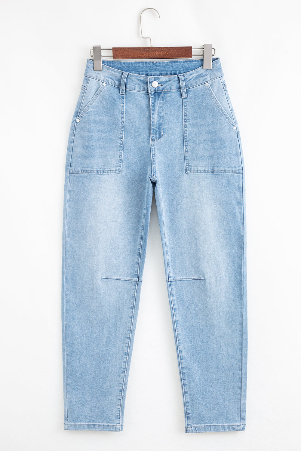 high rise barrel jeans