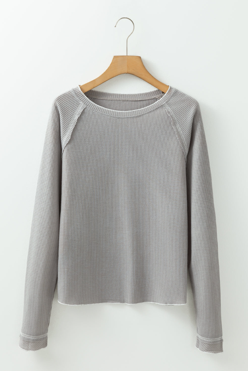 textured knit long sleeve top
