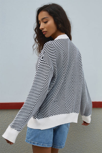 herringbone cardigan