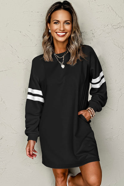 black sweatshirt dress