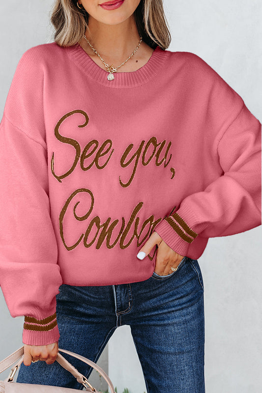 western graphic sweater