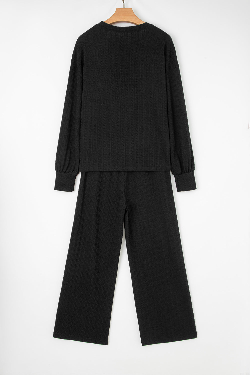 black 2pcs pant set