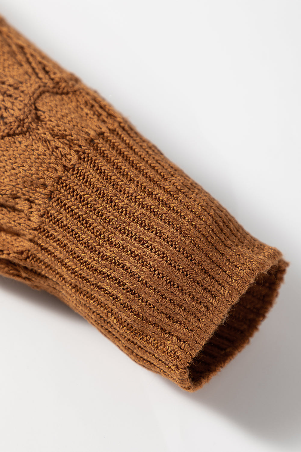 brown crochet cardigan