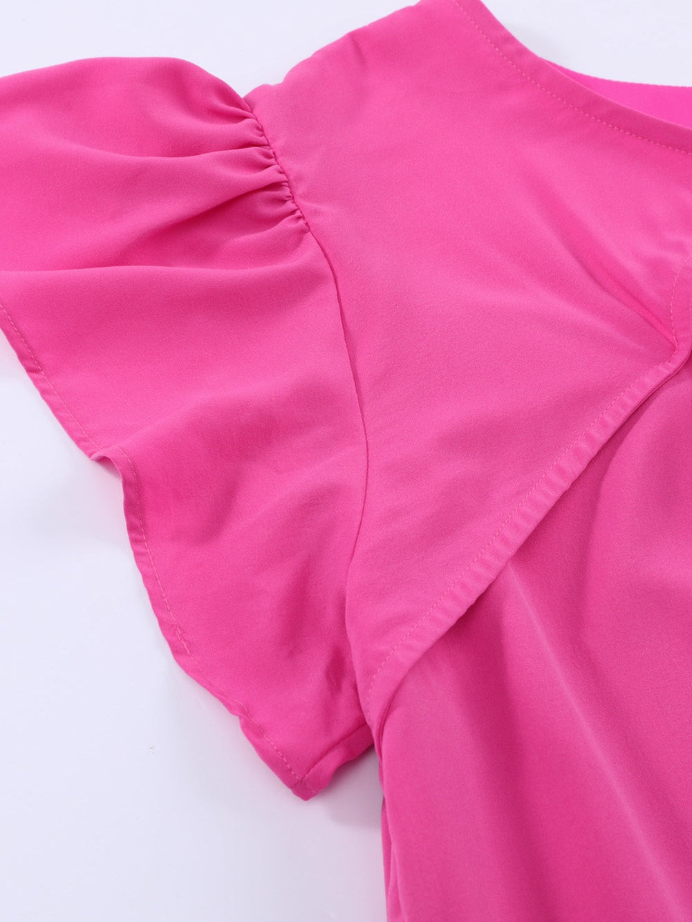 Rose Plus Size Ruffle Sleeve Mini Dress