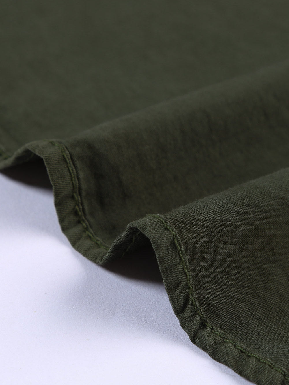 Green Casual Denim Shirt with Boyfriend Style