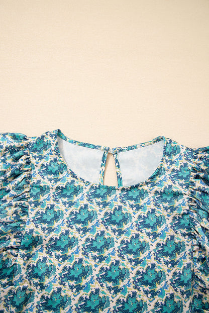 abstract print blouse