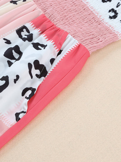 Casual And Trendy Slim Halter Print Set