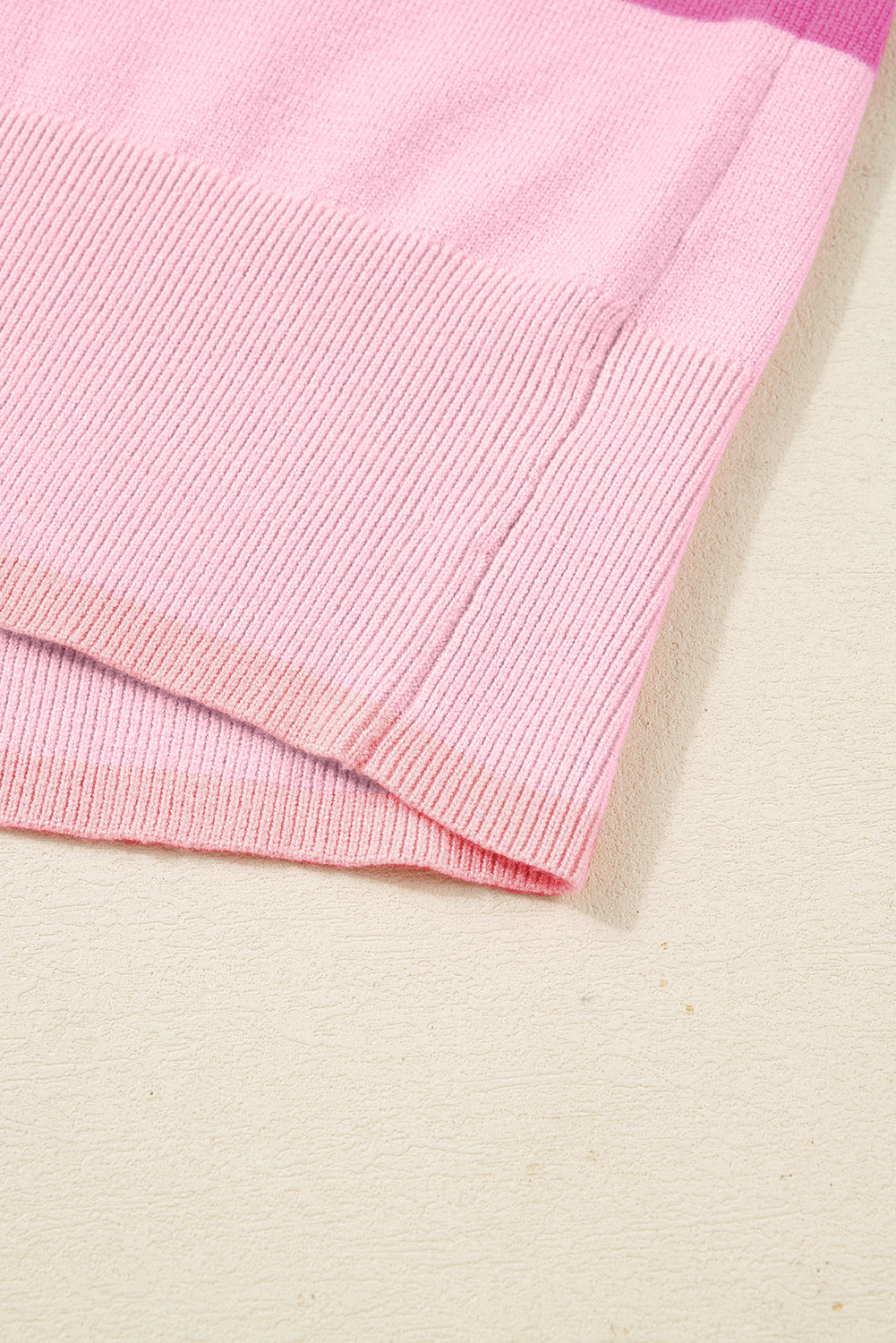 Pink Sequined HOLLY JOLLY Color Block Crew Neck Sweater