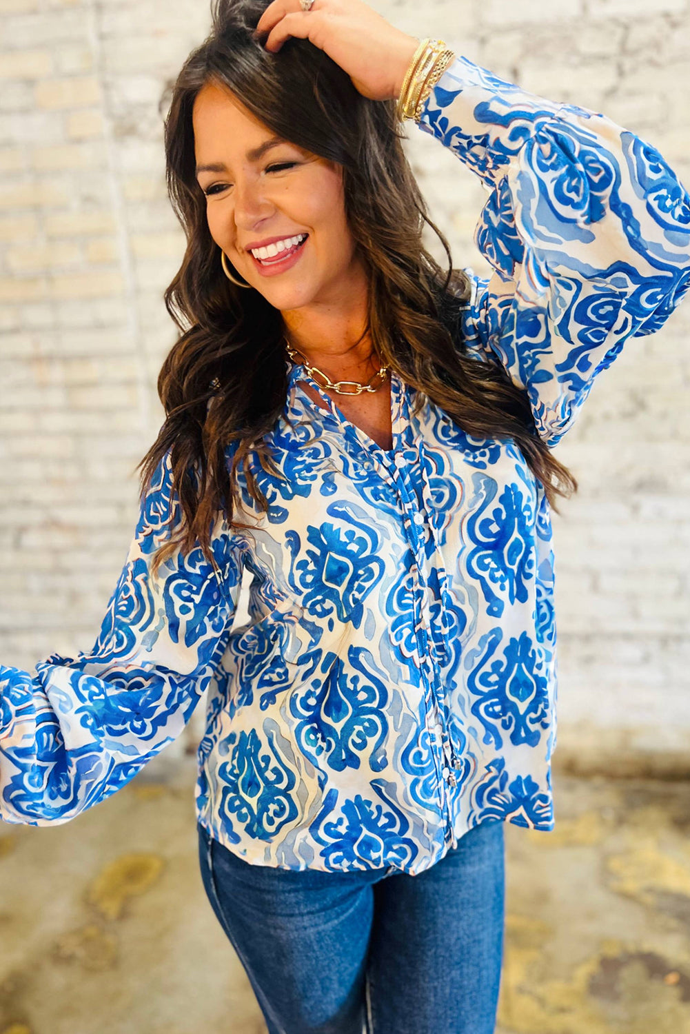 ethnic printed shirt