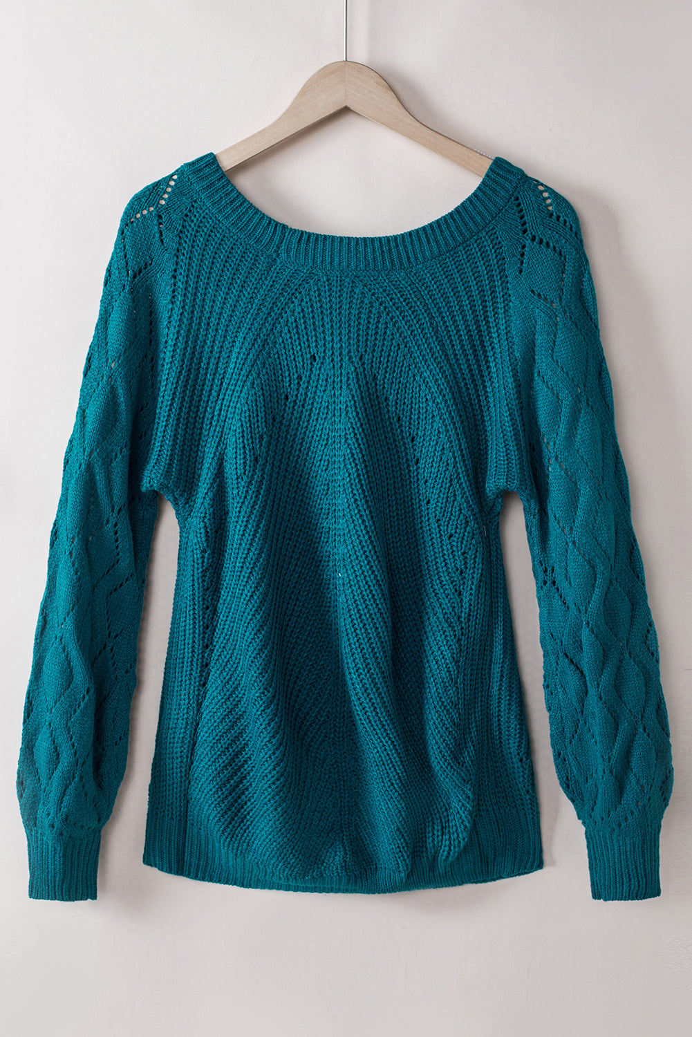 blue knit sweater