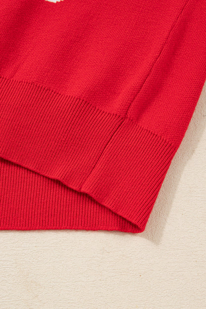 Red Dahlia LET IT SNOW Graphic Christmas Holiday Loose Sweater