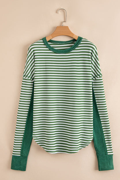 striped long sleeve top