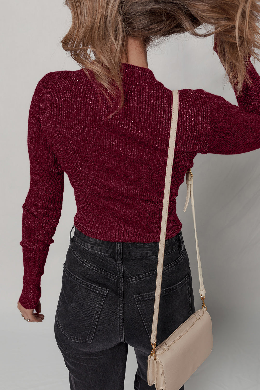 ribbed long sleeve top