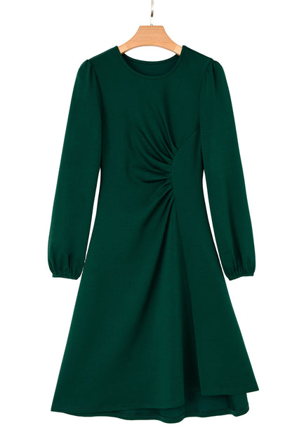 solid midi dress