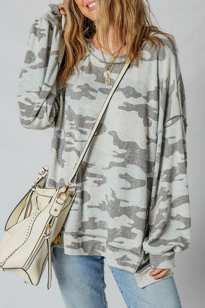 camo print sweatshirt