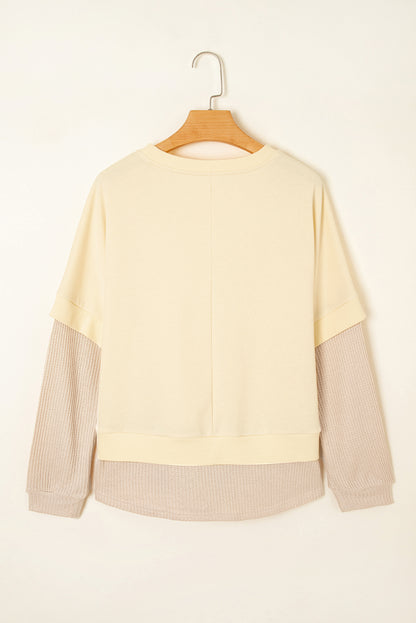 2 in 1 patchwork sweatshirt