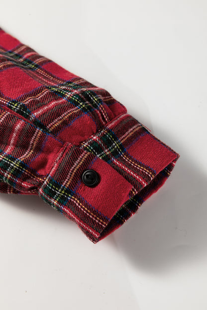 red plaid mini dress