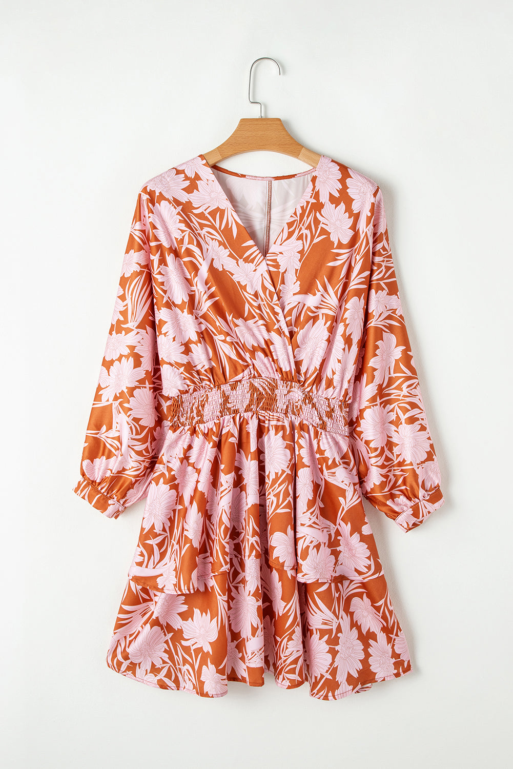 puff sleeve floral dress