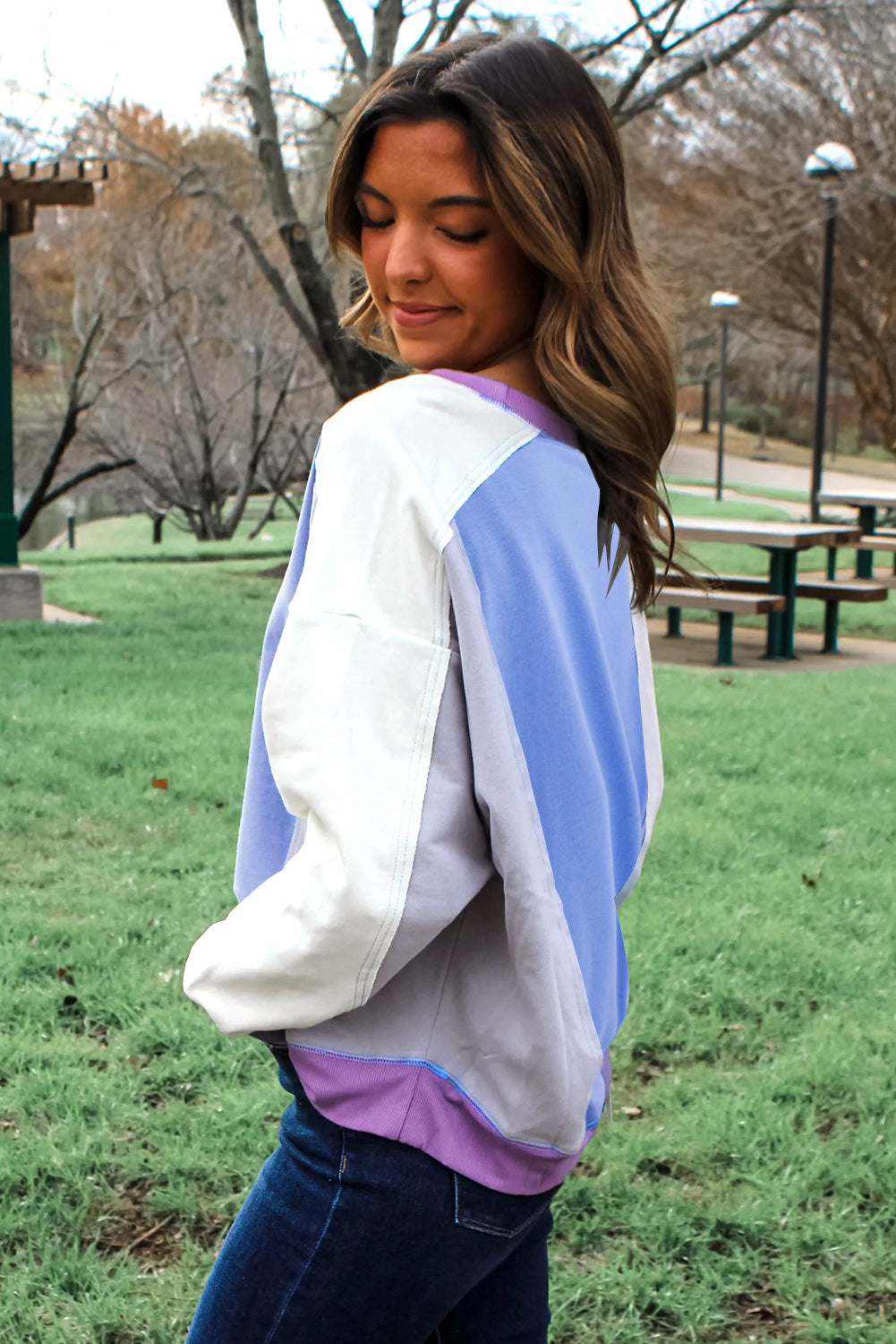 color block sweatshirt