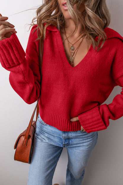 dressy red sweater