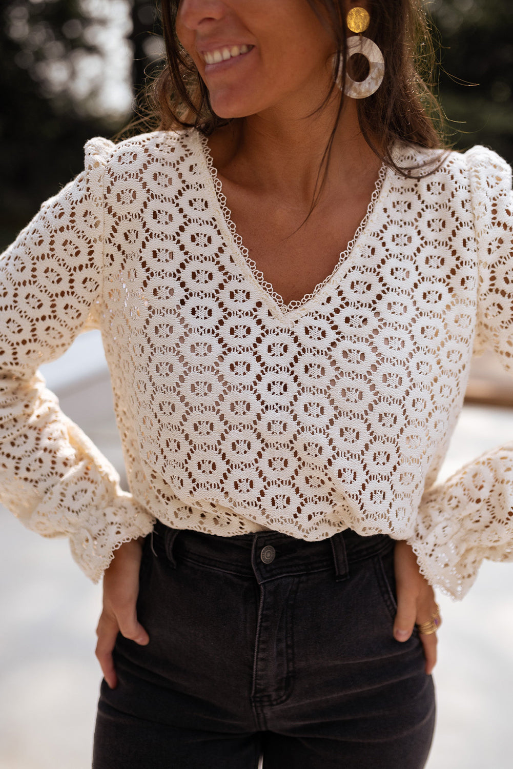 flower lace top