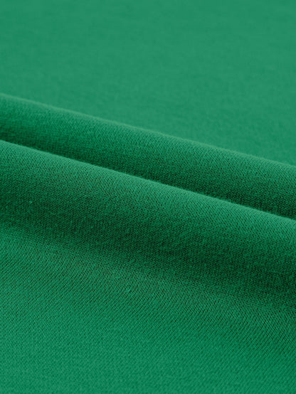 Green Raglan Sleeve Sweatshirt with Round Neck