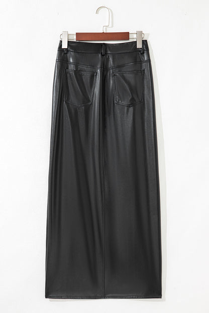 black maxi skirt
