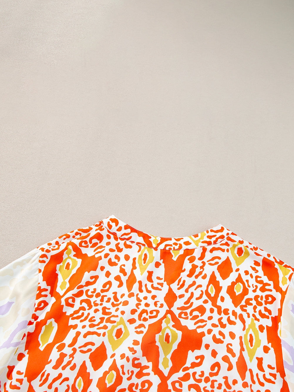 Leopard Print V-Neck Plus Size Babydoll Dress