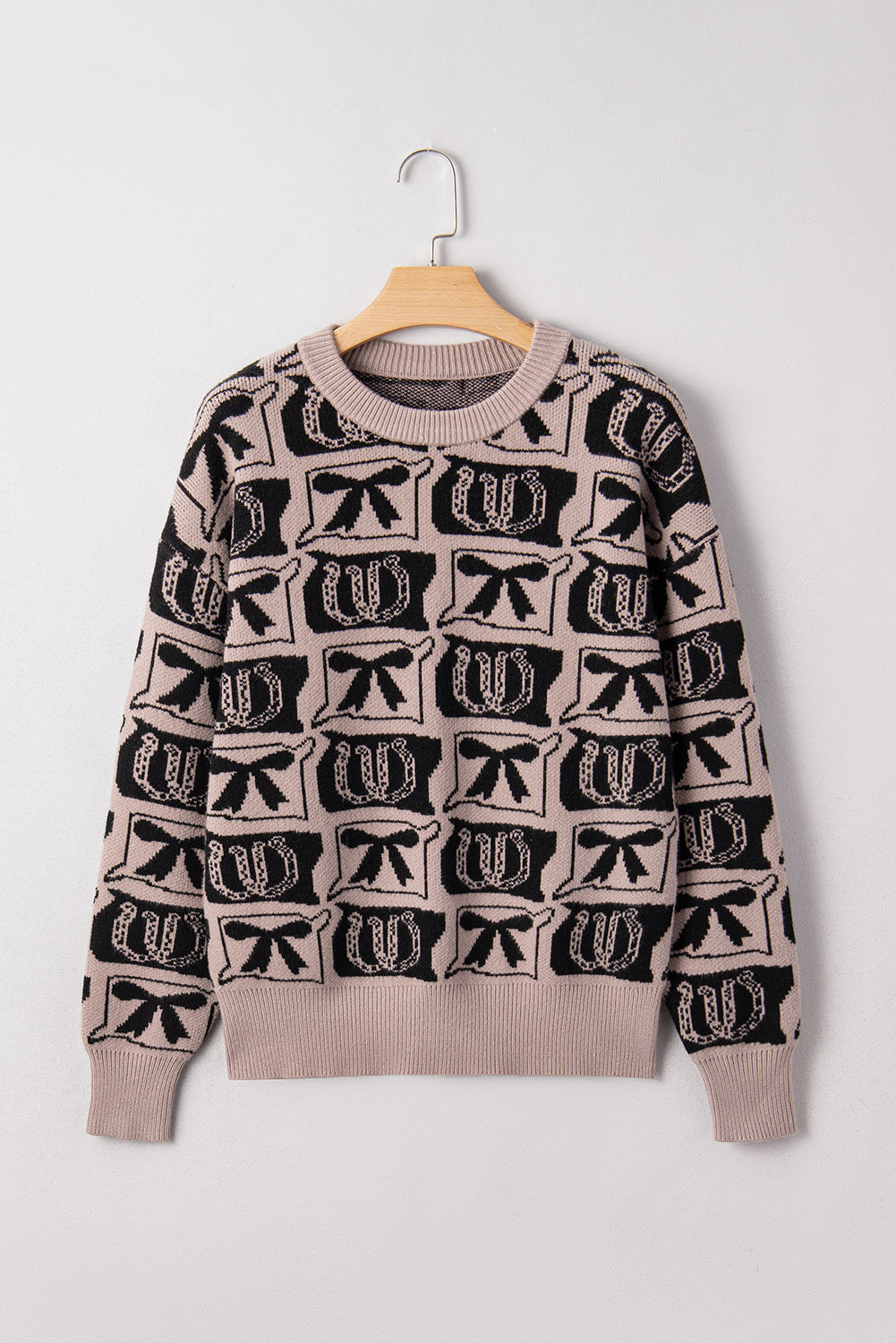 western print sweater