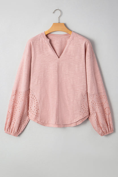 light pink blouse