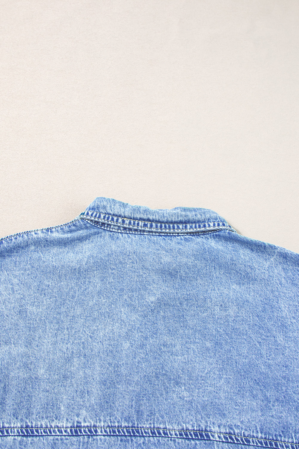 Denim Shirt Dress with Button Pockets