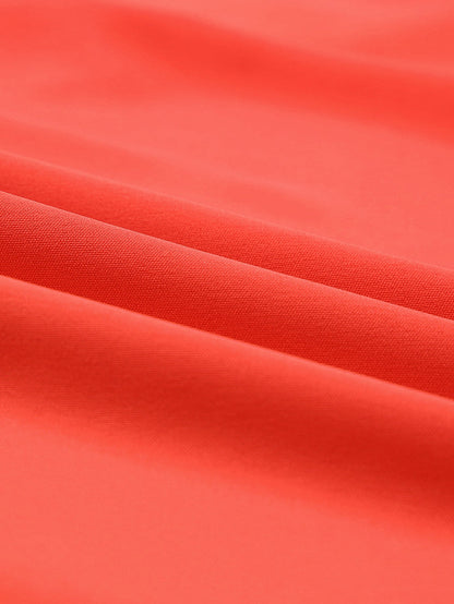 Fiery Crimson V Neck Blouse with Flare Sleeves