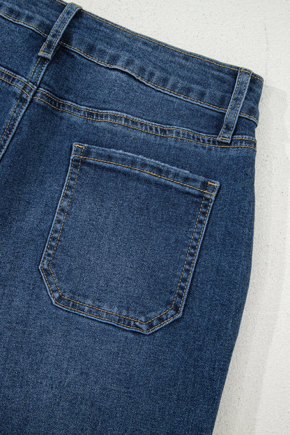 blue wide leg jeans