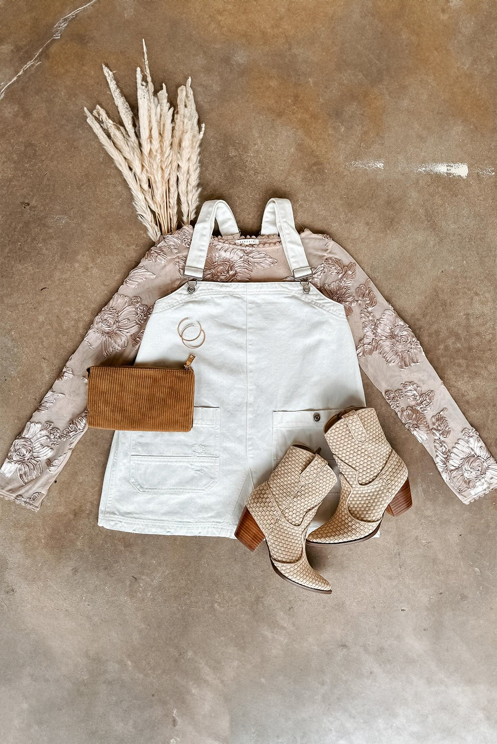 Gray Morn Textured Floral Pattern Mesh Long Sleeve Top