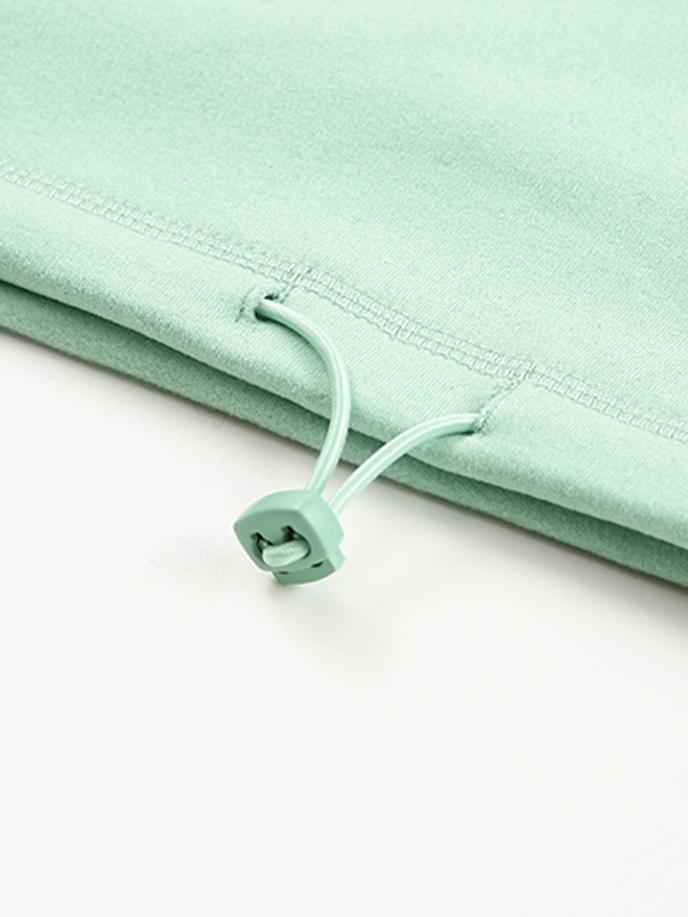 Green Zip Front Pullover Sweatshirt with Pockets