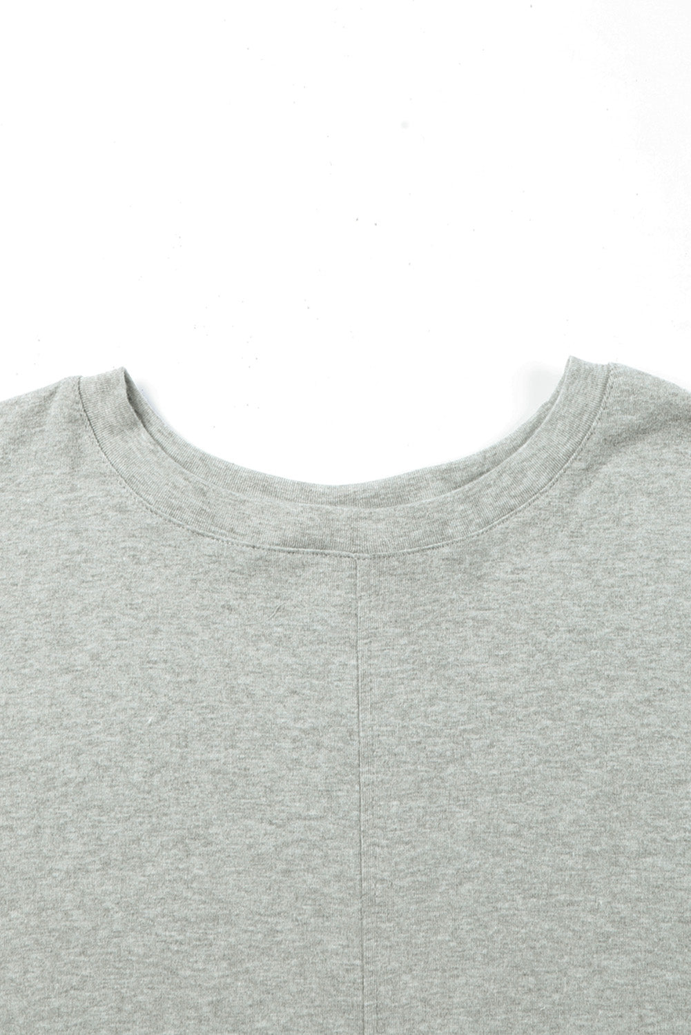 Cozy Gray Patchwork Long Sleeve Top