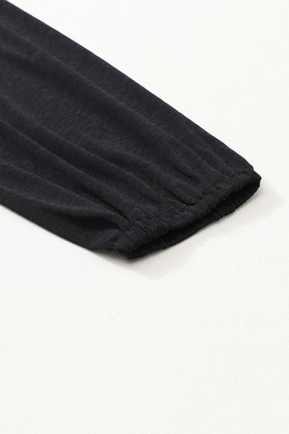 Sexy Pleated One Shoulder Solid Color Long Sleeves Mini Dress