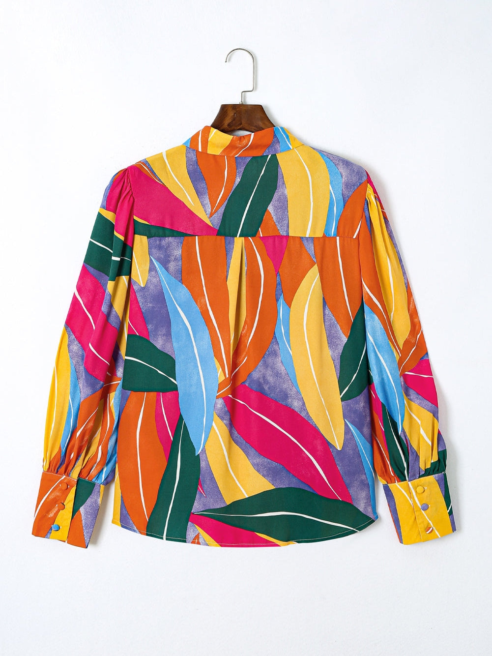 Multicolor Flora Print Plus Size Shirt