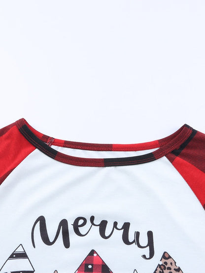 Festive Red Tartan Christmas Graphic Lounge Set