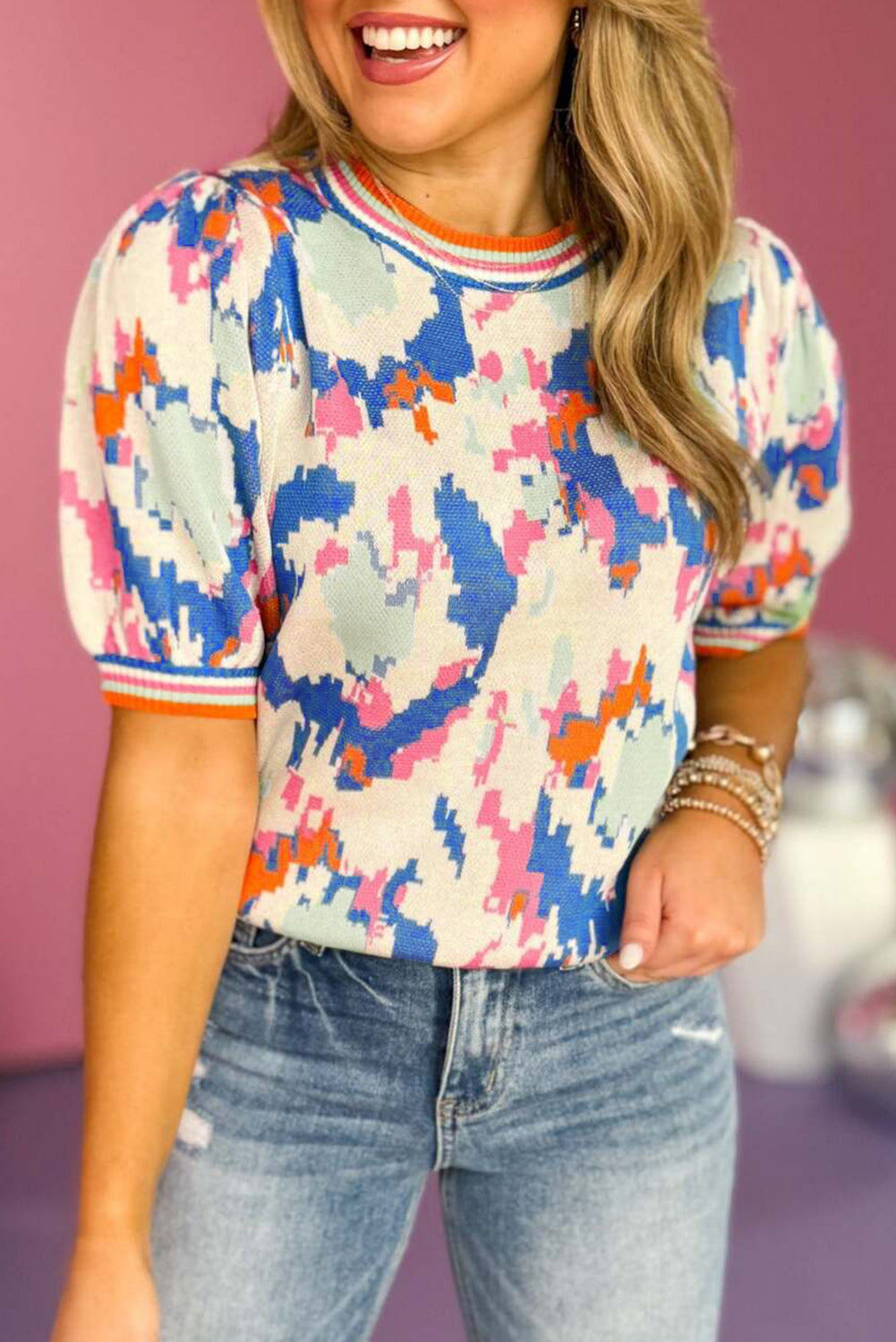 short sleeve sweater top