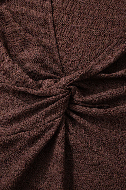 textured knit long sleeve top